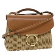 Salvatore Ferragamo Pre-owned Pre-owned Raffia axelremsvskor Beige, Da...