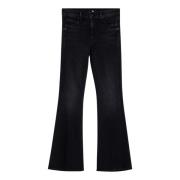 Mother Flared Jeans The Weekender Clean Black, Dam