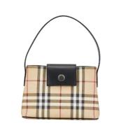 Burberry Vintage Pre-owned Canvas handvskor Beige, Dam