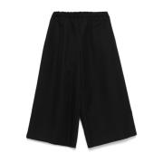 Comme des Garçons Svarta Wide Leg Korta Byxor Black, Dam