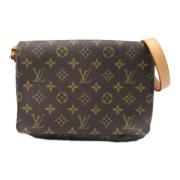 Louis Vuitton Vintage Pre-owned Canvas axelremsvskor Brown, Dam