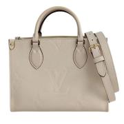 Louis Vuitton Vintage Pre-owned Laeder crossbodyvskor Beige, Dam