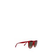 Celine Vintage Pre-owned Acetat solglasgon Red, Dam