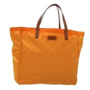 Gucci Vintage Pre-owned Nylon totevskor Orange, Dam