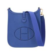 Hermès Vintage Pre-owned Laeder crossbodyvskor Blue, Dam