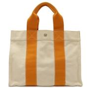 Hermès Vintage Pre-owned Canvas axelremsvskor Beige, Dam