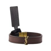 Saint Laurent Cassandre Armband för Män Brown, Herr