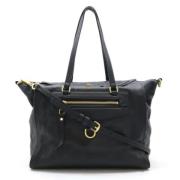 Louis Vuitton Vintage Pre-owned Tyg axelremsvskor Black, Dam