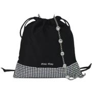 Miu Miu Pre-owned Pre-owned Silke axelremsvskor Black, Dam