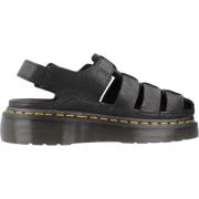 Dr. Martens Platta Sandaler i Rött Black, Dam