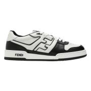 Fendi Låg Topp Sneaker i Trendig Stil Black, Herr