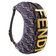 Fendi Snygg Fendigraphy Axelväska Blue, Dam