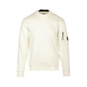 C.p. Company Vit Crew Neck Lens Sweatshirt White, Herr