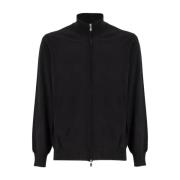 Brunello Cucinelli Texturerad Dragkedja Cardigan Black, Herr