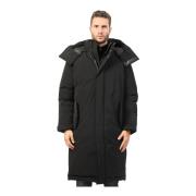 Hugo Boss Svart Vattentät Parka med Oversize Passform Black, Herr