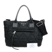 Prada Vintage Pre-owned Tyg prada-vskor Black, Dam