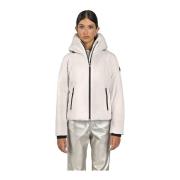 Canadian Classics Polyester Huva Jacka med Stickade Manschetter White,...