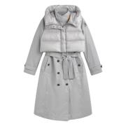 Parajumpers Dawn Nylon Trench Coat med Dun Gray, Dam