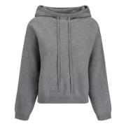 Loulou Studio Grå Melange Hoodie för Män Gray, Dam