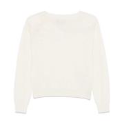 Ermanno Scervino Off White Stickad Topp White, Dam