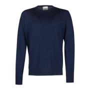 Ballantyne Blå Crew Neck Herrtröja Blue, Herr