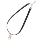 Yves Saint Laurent Vintage Pre-owned Laeder halsband Black, Dam