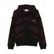 Coperni Laser Cut Hoodie Svart Brun Brown, Dam