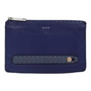 Fendi Vintage Pre-owned Laeder kuvertvskor Blue, Dam