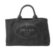 Prada Vintage Pre-owned Denim prada-vskor Black, Dam