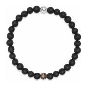 Nialaya Men's Grey Diamond Wristband with Onyx Gray, Herr