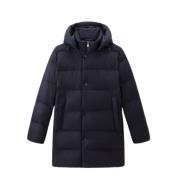 Woolrich Quiltad Lång Parka med Dunfyllning Blue, Herr