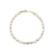 Nialaya Women's Baroque Pearl Choker Yellow, Dam