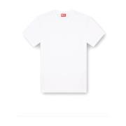 Diesel Oval D Broderad T-shirt (Vit) White, Herr