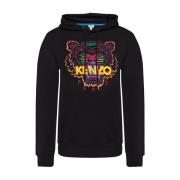 Kenzo Logobroderad sweatshirt Black, Herr