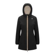 K-Way Vändbar Vattentät Kappa Svart Beige Black, Dam