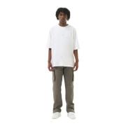 Filling Pieces T-shirt Boxy Broderad Vit White, Herr