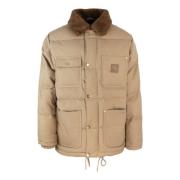 Carhartt Wip Vattentät Canvasjacka med Pälskrage Beige, Herr