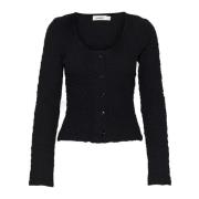 Soaked in Luxury Feminin Svart Kofta Stickat Black, Dam