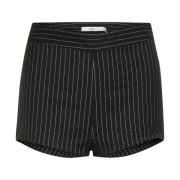 Gestuz Randiga höga midjeshorts & trosor Black, Dam