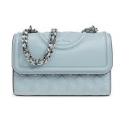 Tory Burch Axelväska Fleming Liten Blue, Dam