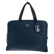 Prada Vintage Pre-owned Canvas totevskor Blue, Dam