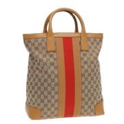 Gucci Vintage Pre-owned Canvas totevskor Beige, Dam