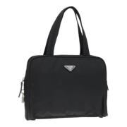 Prada Vintage Pre-owned Nylon handvskor Black, Dam