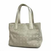 Chanel Vintage Pre-owned Tyg totevskor Gray, Dam