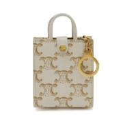 Celine Vintage Pre-owned Canvas handvskor Beige, Dam