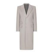 Dolce & Gabbana Cashmere Double Kappa med Revers Gray, Herr