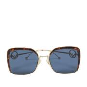 Fendi Vintage Pre-owned Acetat solglasgon Blue, Dam