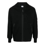 C.p. Company Svart Diagonal Raised Fleece Hoodie Black, Herr