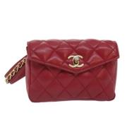 Chanel Vintage Pre-owned Laeder crossbodyvskor Red, Dam