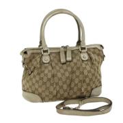 Gucci Vintage Pre-owned Canvas gucci-vskor Beige, Dam